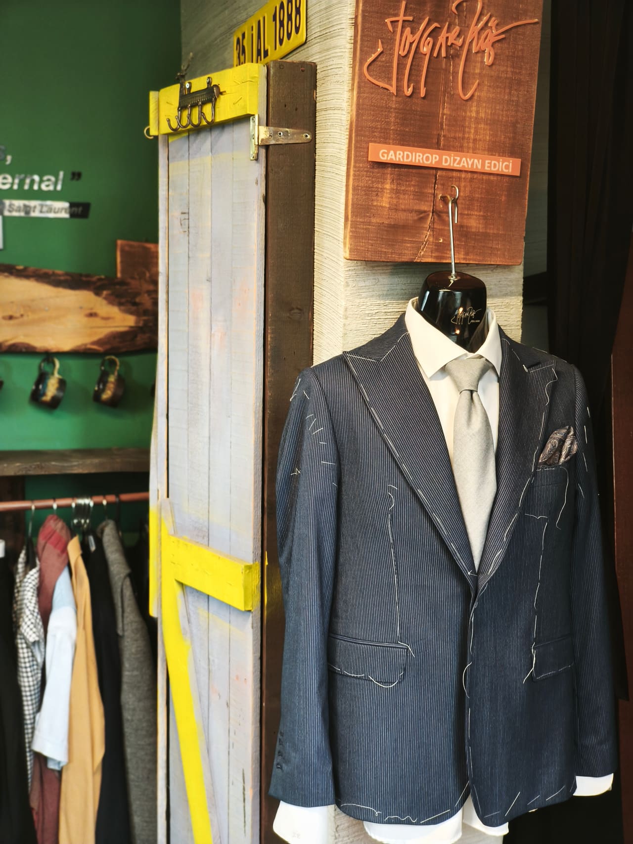 Bespoke ceketin teyelli provası